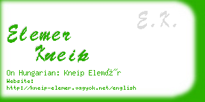 elemer kneip business card